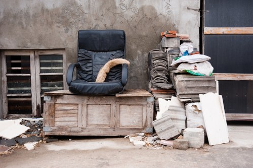 Office furniture being removed by clearance professionals